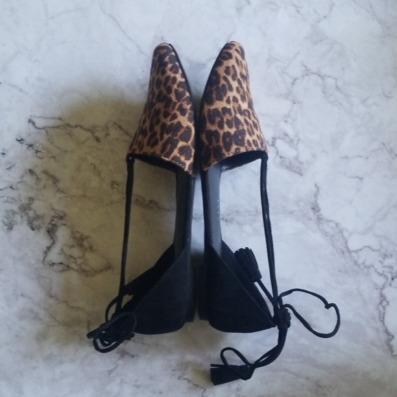[LC Lauren Conrad] Glimmer D'orsay Lace Up Flats - Picture 5 of 8